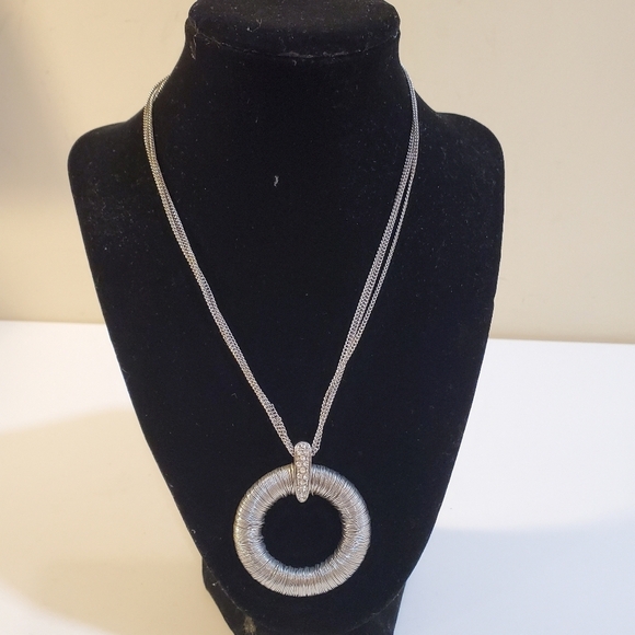 Necklace with Pendant  silver tone - Picture 1 of 8